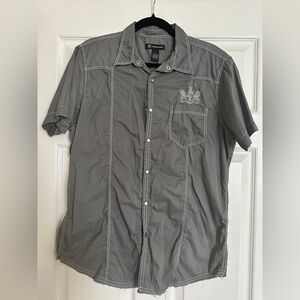 INC International Concepts Men's Charcoal Button Down Shirt